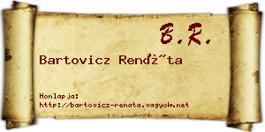 Bartovicz Renáta névjegykártya